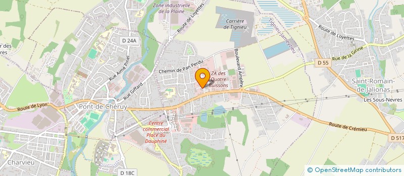 localisation de l'entreprise SIGNALTEC à TIGNIEU-JAMEYZIEU