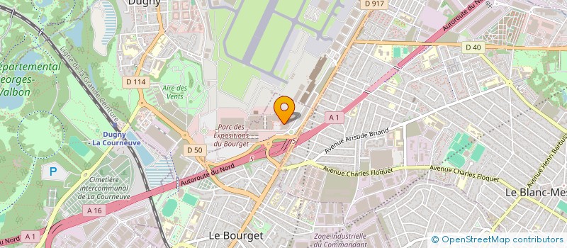 localisation de l'entreprise SIGNATURE FLIGHT SUPPORT PARIS à LE BOURGET