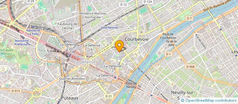 localisation de l'entreprise SIHA CONSEIL  COURBEVOIE