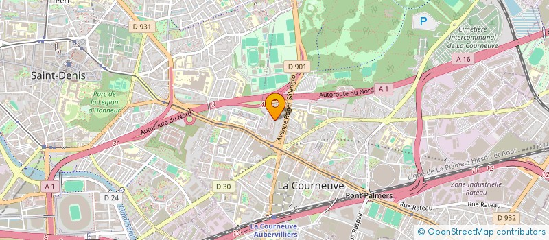 localisation de l'entreprise SIJOUMI IMMO à LA COURNEUVE