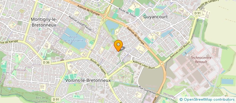 localisation de l'entreprise SILCOR à VOISINS-LE-BRETONNEUX