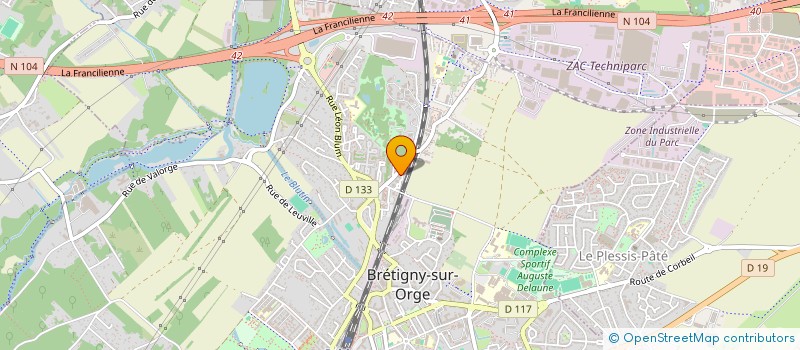 localisation de l'entreprise SILELA TRANSPORT à BRETIGNY-SUR-ORGE