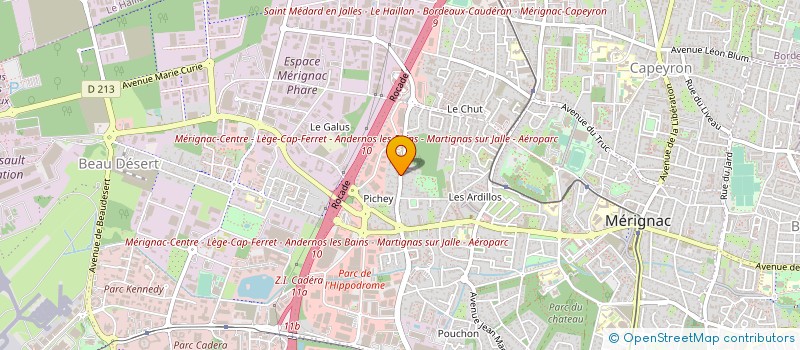 localisation de l'entreprise SILLAGE  MERIGNAC