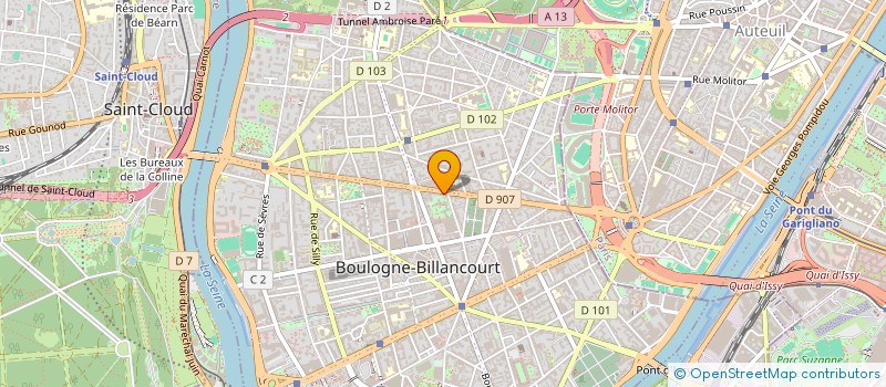 localisation de l'entreprise SILLY BELLEVUE à BOULOGNE-BILLANCOURT