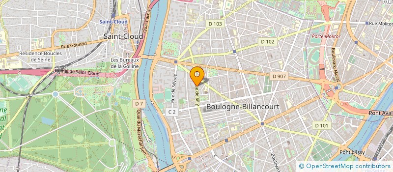 localisation de l'entreprise SILLYPREVOY SANTE à BOULOGNE-BILLANCOURT