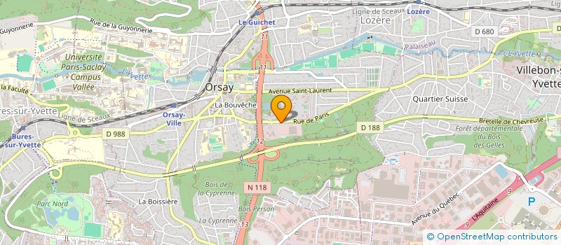 localisation de l'entreprise SILTENE à ORSAY