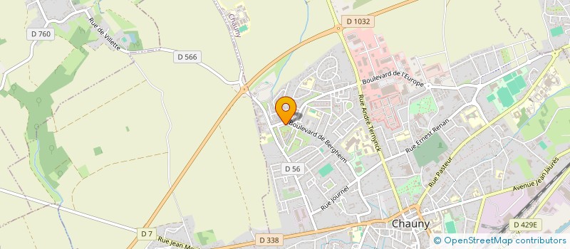 localisation de l'entreprise SIM à CHAUNY