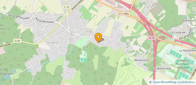 localisation de l'entreprise SIM TECH GRP à ORGEVAL