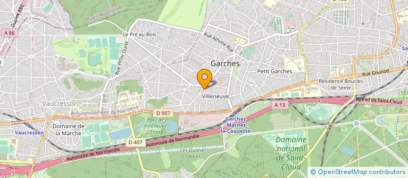 localisation de l'entreprise SIM-TRANSPORTS à GARCHES