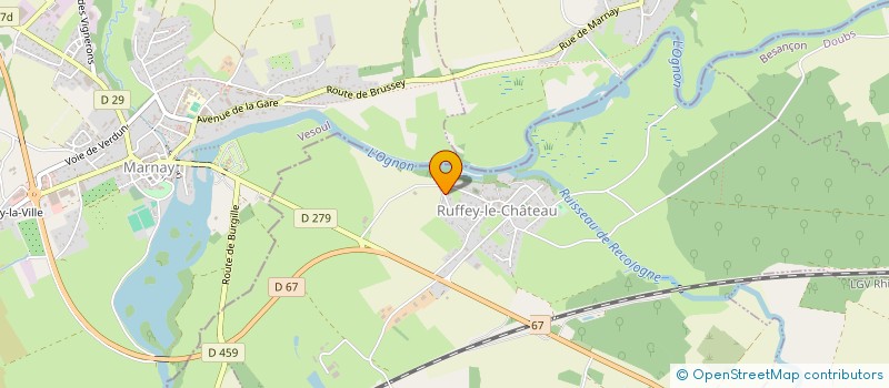 localisation de l'entreprise SIMA INVEST  RUFFEY-LE-CHATEAU