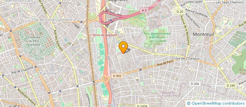 localisation de l'entreprise SIMA SECURITE PRIVE à BAGNOLET