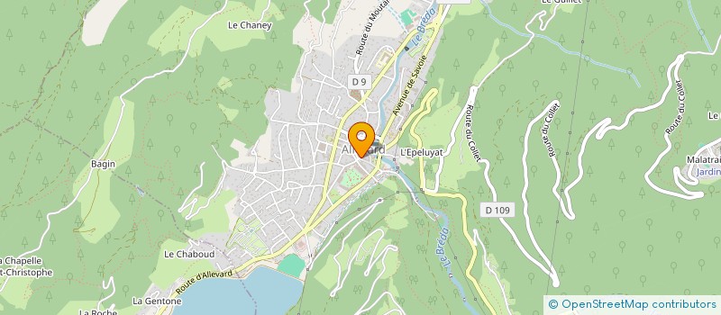 localisation de l'entreprise SIMAD  ALLEVARD