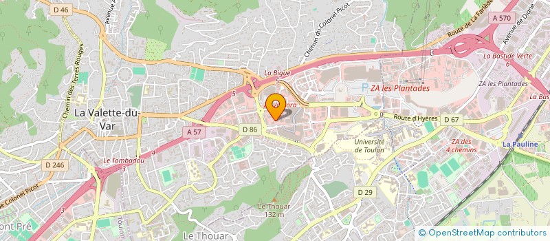 localisation de l'entreprise SIMAD à LA VALETTE-DU-VAR