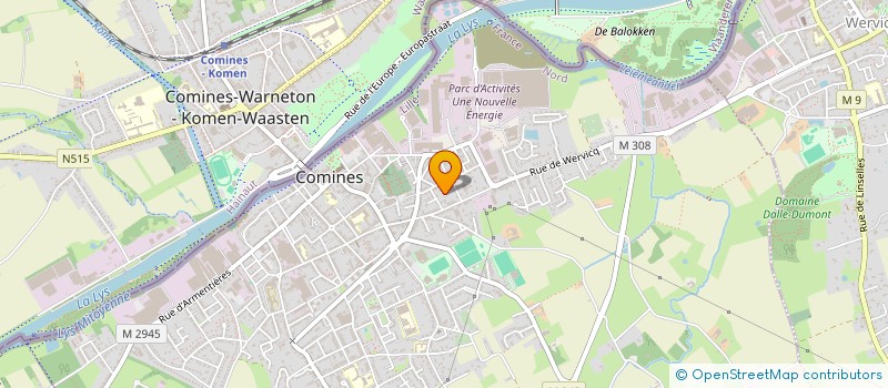 localisation de l'entreprise SIMARO  COMINES