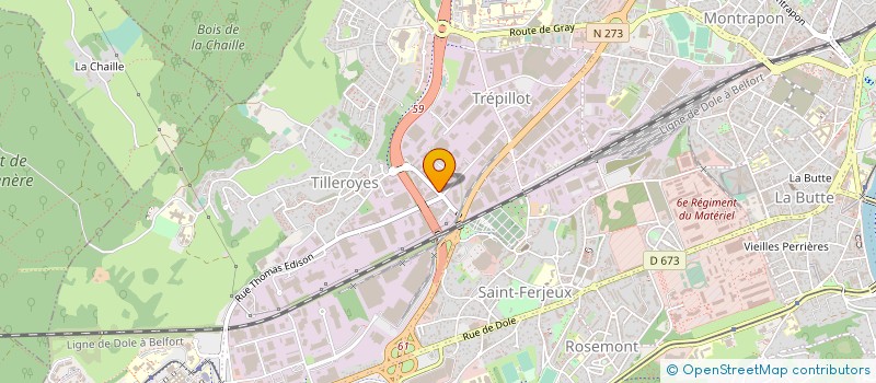 localisation de l'entreprise SIMAT ENERGIE à BESANCON