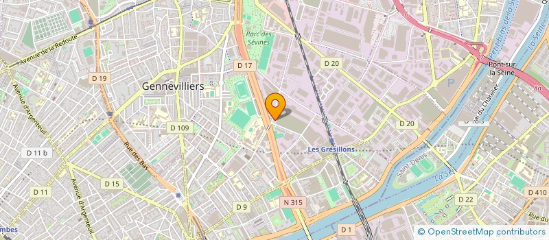 localisation de l'entreprise SIMATEL à GENNEVILLIERS