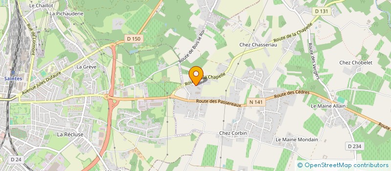 localisation de l'entreprise SIMEP BOIS à CHANIERS