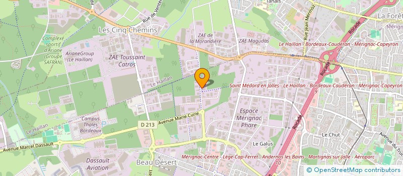 localisation de l'entreprise SIMESYS à MERIGNAC