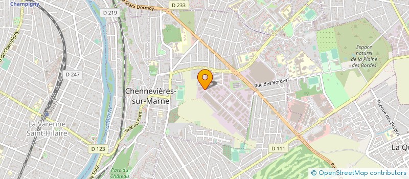localisation de l'entreprise SIMETAL FORMES à CHENNEVIERES-SUR-MARNE