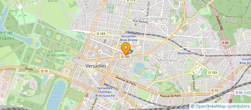 localisation de l'entreprise SIMEXPRESS à VERSAILLES