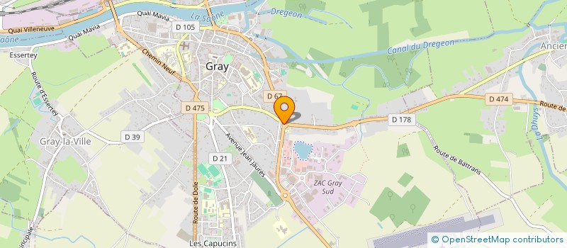 localisation de l'entreprise SIMLAG à GRAY