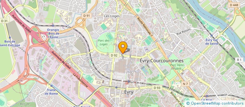 localisation de l'entreprise SIMO TRANS à EVRY-COURCOURONNES