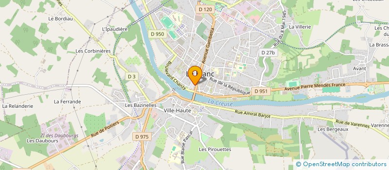 localisation de l'entreprise SIMODENT à LE BLANC