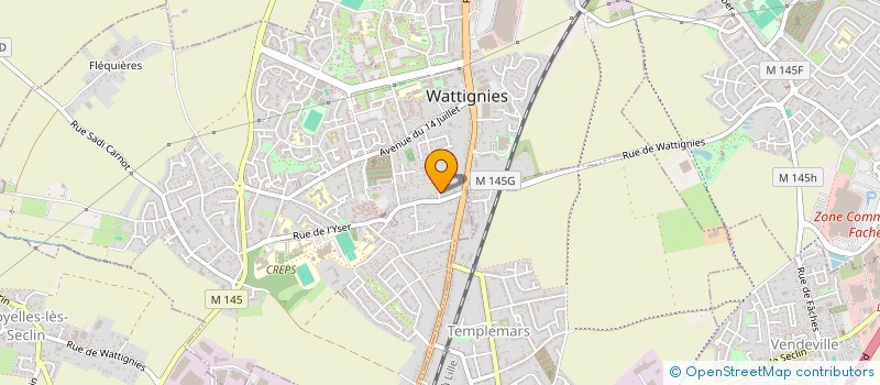 localisation de l'entreprise SIMON-BEHAGUE à WATTIGNIES