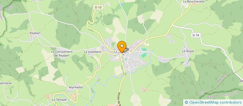 localisation de l'entreprise SIMON CLEMENT PLATRIER PEINTRE à MARLHES