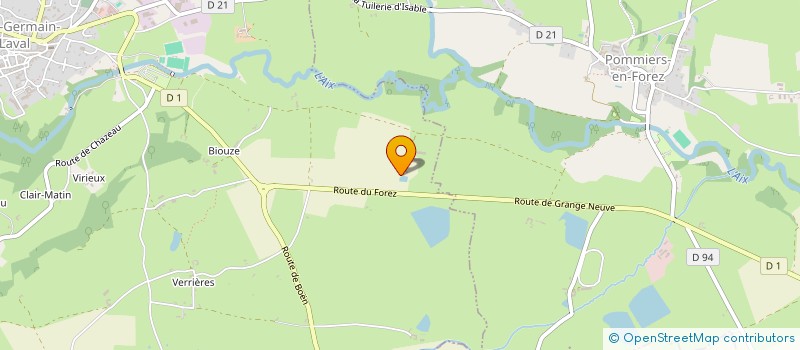 localisation de l'entreprise SIMON ENERGIE  SAINT-GERMAIN-LAVAL