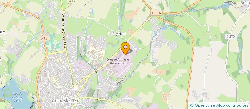 localisation de l'entreprise SIMON PEINTURE à LA FERTE MACE