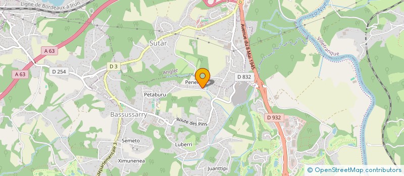 localisation de l'entreprise SIMON PINET TRAVAUX PUBLICS  BASSUSSARRY