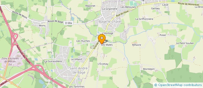 localisation de l'entreprise SIMONELECT à BAGE-DOMMARTIN