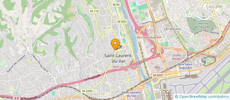 localisation de l'entreprise SIMONIN ET TRASTOUR à SAINT-LAURENT-DU-VAR