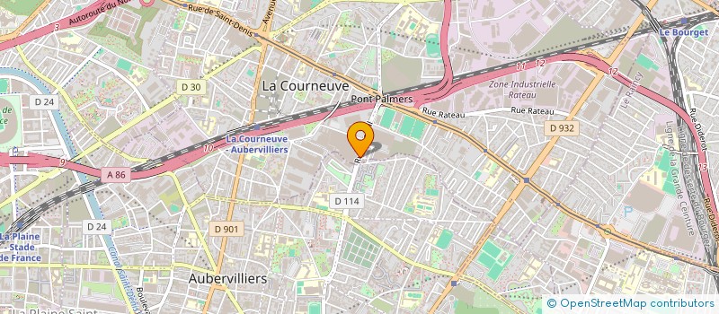 localisation de l'entreprise SIMONIN PERE ET FILS à LA COURNEUVE