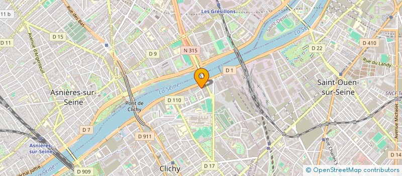 localisation de l'entreprise SIMONOP' 1 GESTION à CLICHY