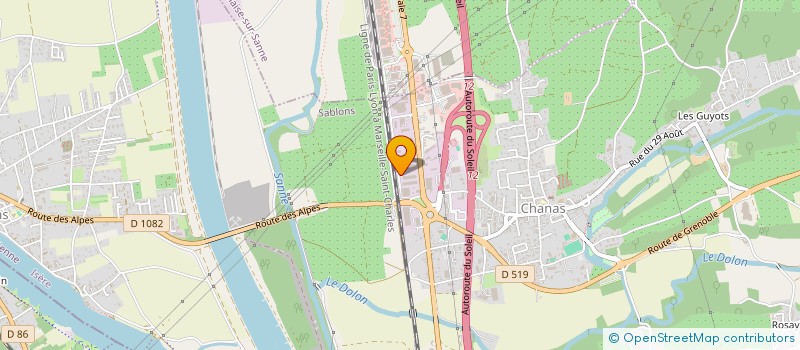 localisation de l'entreprise SIMOVAL SUD  CHANAS