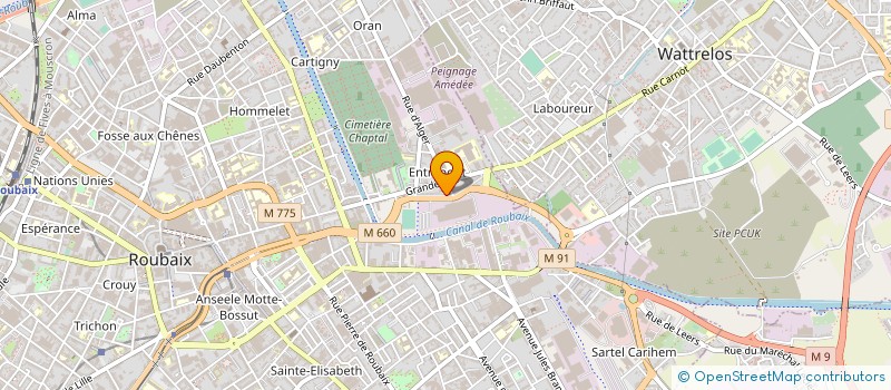localisation de l'entreprise SIMPEX à ROUBAIX