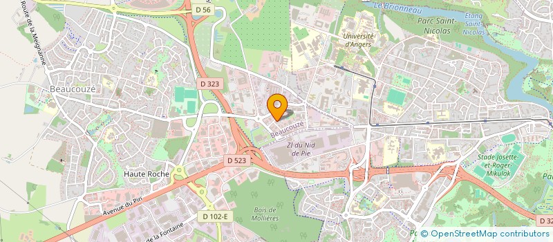 localisation de l'entreprise SIMPHONIS  BEAUCOUZE