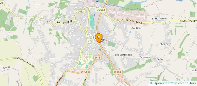 localisation de l'entreprise SIMPLE ADVICE  RIBERAC