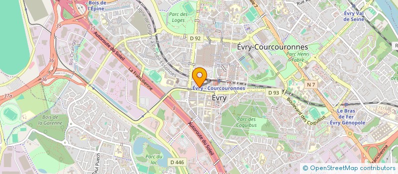 localisation de l'entreprise SIMPLYTRANS à EVRY-COURCOURONNES