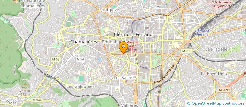 localisation de l'entreprise SIMU'FLY à CLERMONT-FERRAND