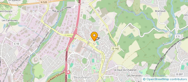 localisation de l'entreprise SINA à LIMOGES