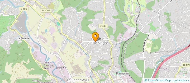 localisation de l'entreprise SINAAPS à LA ROQUETTE-SUR-SIAGNE