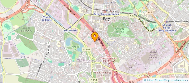 localisation de l'entreprise SINALYA à EVRY-COURCOURONNES