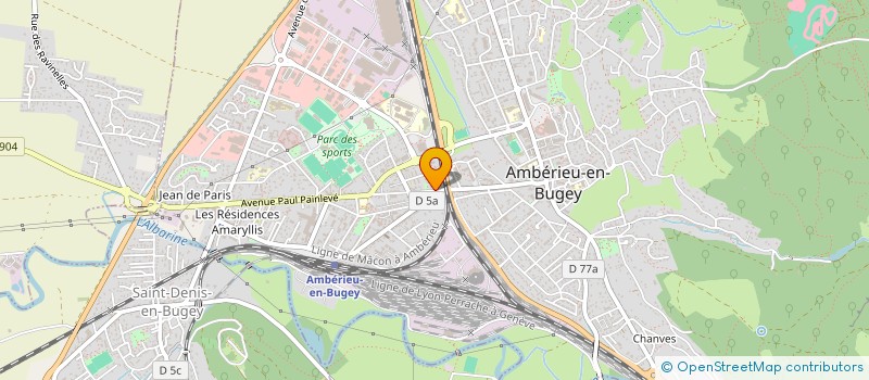localisation de l'entreprise SINAN77 à AMBERIEU-EN-BUGEY