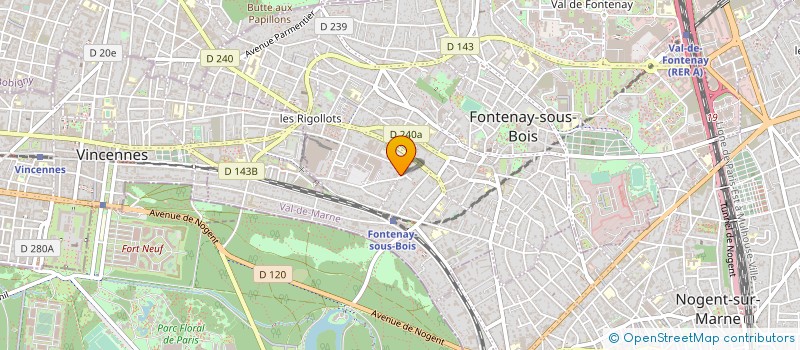 localisation de l'entreprise SINCEREA à FONTENAY-SOUS-BOIS