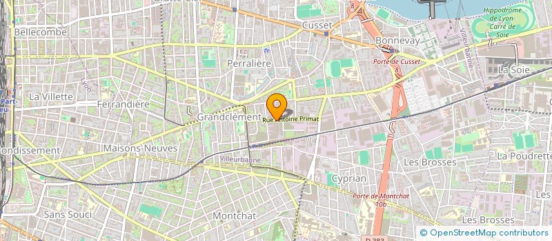 localisation de l'entreprise SINE  VILLEURBANNE