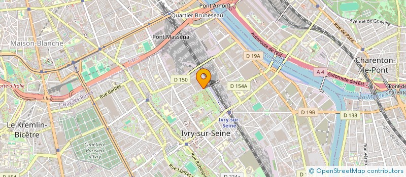 localisation de l'entreprise SINEQUA à IVRY-SUR-SEINE
