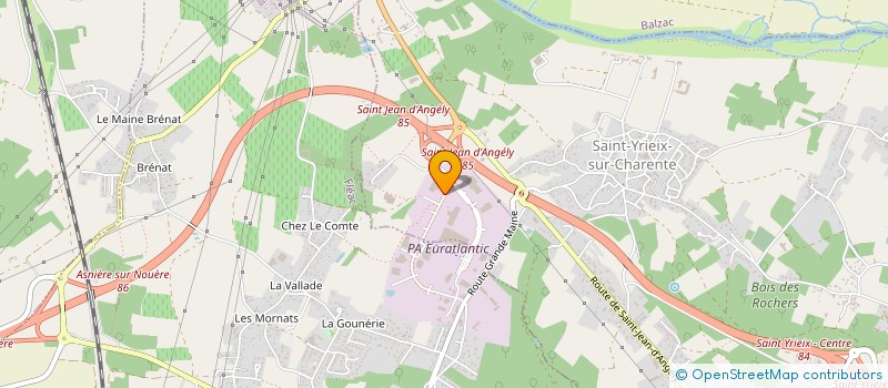 localisation de l'entreprise SINEX INDUSTRIE  SAINT-YRIEIX-SUR-CHARENTE